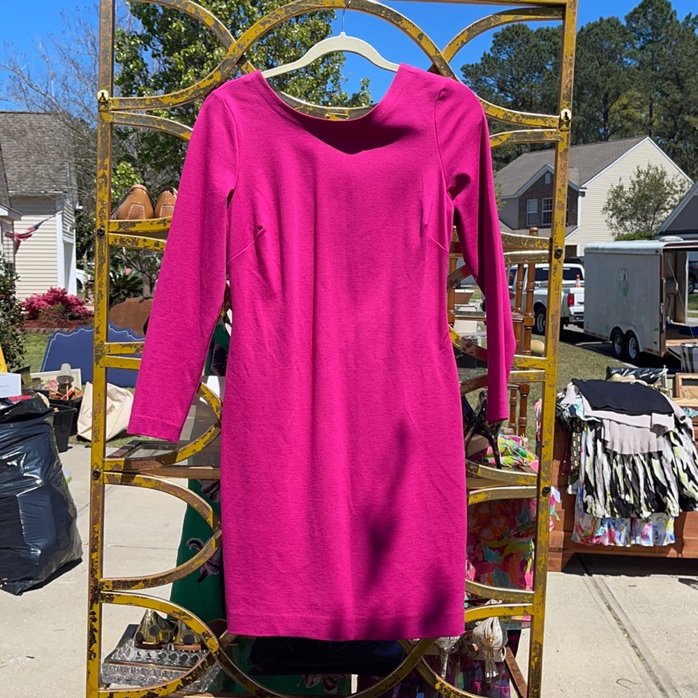 Hot pink banana republic dress